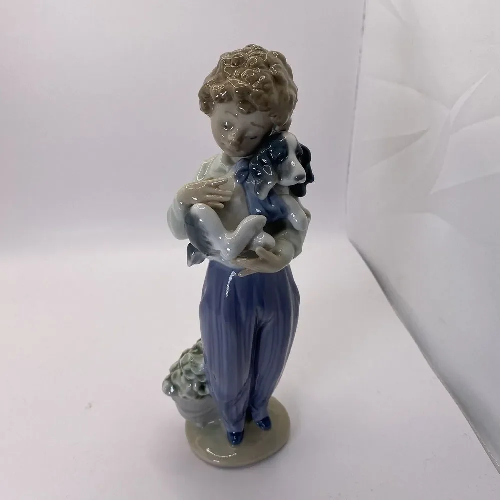 Lladro Mint My Buddy Boy‎ w/ Dog 1989 Collectors Society #7609 Retired